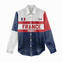 France Rugby Custom Women Casual Shirt Go Les Bleus Simple Style - Wonder Print Shop