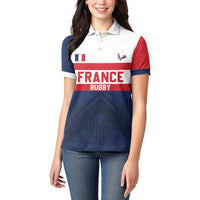 France Rugby Custom Women Polo Shirt Go Les Bleus Simple Style - Wonder Print Shop