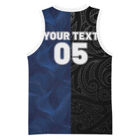 France And New Zealand Rugby Custom Basketball Jersey Les Bleus Rooster With Maori Tiki - Wonder Print Shop
