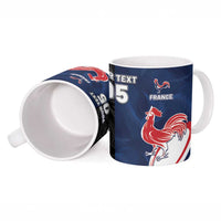 France And New Zealand Rugby Custom Ceramic Mug Les Bleus Rooster With Maori Tiki - Wonder Print Shop