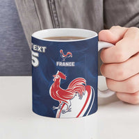 France And New Zealand Rugby Custom Ceramic Mug Les Bleus Rooster With Maori Tiki - Wonder Print Shop