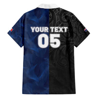 France And New Zealand Rugby Custom Family Matching Off The Shoulder Long Sleeve Dress and Hawaiian Shirt Les Bleus Rooster With Maori Tiki - Wonder Print Shop