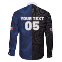 France And New Zealand Rugby Custom Family Matching Off The Shoulder Long Sleeve Dress and Hawaiian Shirt Les Bleus Rooster With Maori Tiki - Wonder Print Shop