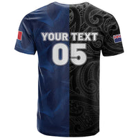 France And New Zealand Rugby Custom T Shirt Les Bleus Rooster With Maori Tiki - Wonder Print Shop