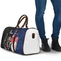 France And New Zealand Rugby Travel Bag Les Bleus Rooster With Maori Tiki - Wonder Print Shop