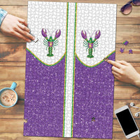 Mardi Gras Crawfish Puzzle Western Yoke Glitter Style