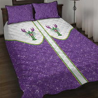 Mardi Gras Crawfish Quilt Bed Set Western Yoke Glitter Style