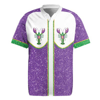 Mardi Gras Crawfish Rugby Jersey Western Yoke Glitter Style
