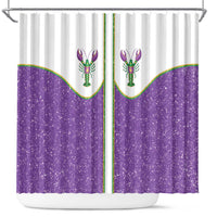 Mardi Gras Crawfish Shower Curtain Western Yoke Glitter Style