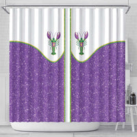 Mardi Gras Crawfish Shower Curtain Western Yoke Glitter Style