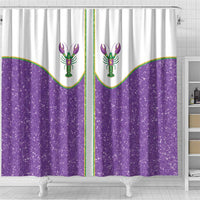 Mardi Gras Crawfish Shower Curtain Western Yoke Glitter Style