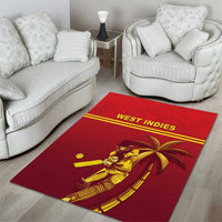 West Indies Cricket Area Rug Vintage Style