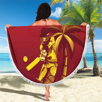 West Indies Cricket Beach Blanket Vintage Style