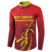 Custom West Indies Cricket Button Sweatshirt Vintage Style