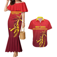 Custom West Indies Cricket Couples Matching Mermaid Dress and Hawaiian Shirt Vintage Style