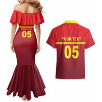 Custom West Indies Cricket Couples Matching Mermaid Dress and Hawaiian Shirt Vintage Style