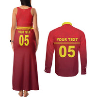 Custom West Indies Cricket Couples Matching Tank Maxi Dress and Long Sleeve Button Shirt Vintage Style
