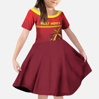 Custom West Indies Cricket Family Matching Short Sleeve Bodycon Dress and Hawaiian Shirt Vintage Style