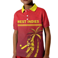 Custom West Indies Cricket Kid Polo Shirt Vintage Style