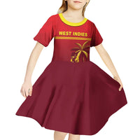 Custom West Indies Cricket Kid Short Sleeve Dress Vintage Style