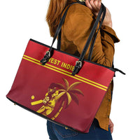West Indies Cricket Leather Tote Bag Vintage Style