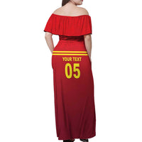 Custom West Indies Cricket Off Shoulder Maxi Dress Vintage Style
