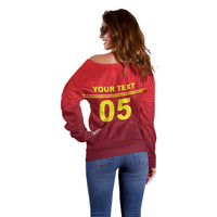 Custom West Indies Cricket Off Shoulder Sweater Vintage Style