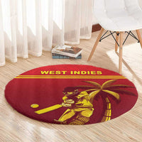 West Indies Cricket Round Carpet Vintage Style