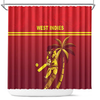 West Indies Cricket Shower Curtain Vintage Style