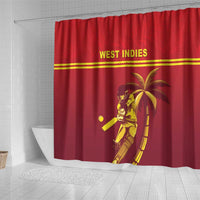 West Indies Cricket Shower Curtain Vintage Style