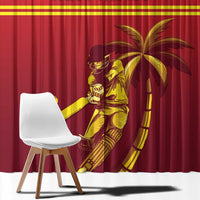 West Indies Cricket Window Curtain Vintage Style