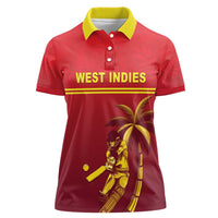 Custom West Indies Cricket Women Polo Shirt Vintage Style