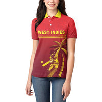 Custom West Indies Cricket Women Polo Shirt Vintage Style