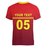 Custom West Indies Cricket Women V-Neck T-Shirt Vintage Style