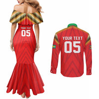 Custom Guyana Cricket Couples Matching Mermaid Dress and Long Sleeve Button Shirt Go Amazon Warriors