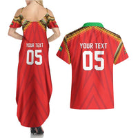 Custom Guyana Cricket Couples Matching Summer Maxi Dress and Hawaiian Shirt Go Amazon Warriors