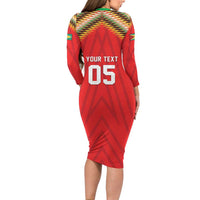 Custom Guyana Cricket Family Matching Long Sleeve Bodycon Dress and Hawaiian Shirt Go Amazon Warriors