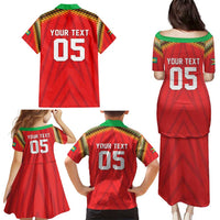 Custom Guyana Cricket Family Matching Puletasi and Hawaiian Shirt Go Amazon Warriors