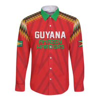 Custom Guyana Cricket Long Sleeve Button Shirt Go Amazon Warriors