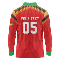 Custom Guyana Cricket Long Sleeve Polo Shirt Go Amazon Warriors