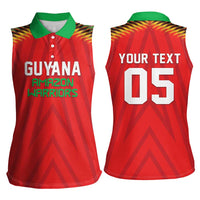Custom Guyana Cricket Women Sleeveless Polo Shirt Go Amazon Warriors