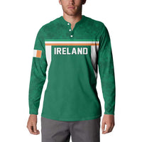 Custom Ireland Rugby Button Sweatshirt Old Retro Style