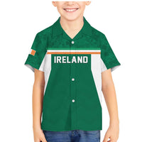 Custom Ireland Rugby Family Matching Mermaid Dress and Hawaiian Shirt Old Retro Style