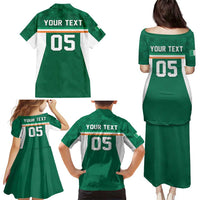 Custom Ireland Rugby Family Matching Puletasi and Hawaiian Shirt Old Retro Style