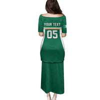 Custom Ireland Rugby Family Matching Puletasi and Hawaiian Shirt Old Retro Style