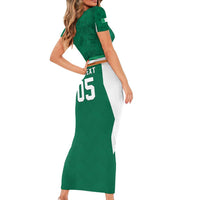 Custom Ireland Rugby Family Matching Short Sleeve Bodycon Dress and Hawaiian Shirt Old Retro Style