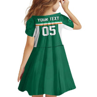 Custom Ireland Rugby Family Matching Tank Maxi Dress and Hawaiian Shirt Old Retro Style