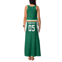 Custom Ireland Rugby Family Matching Tank Maxi Dress and Hawaiian Shirt Old Retro Style