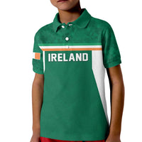 Custom Ireland Rugby Kid Polo Shirt Old Retro Style