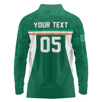Custom Ireland Rugby Long Sleeve Polo Shirt Old Retro Style